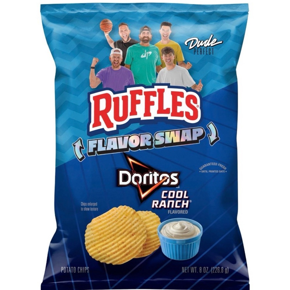 Ruffles Dorito Cool Ranch Flavor Swap Potato Chips
